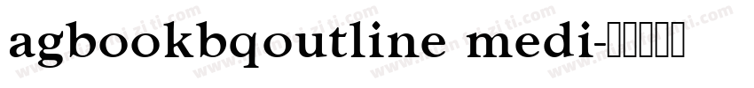 agbookbqoutline medi字体转换